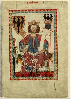 Portrait of Henry VI from the Codex Manesse (folio 6r)